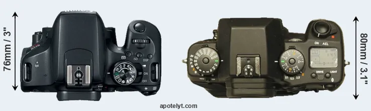 Compare 800D versus N Digital top