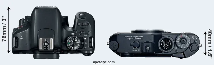 Compare 800D versus R-D1 top