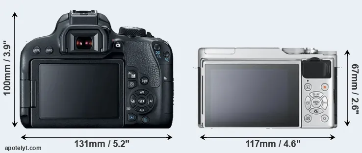 Comparison 800D or X-A10 rear