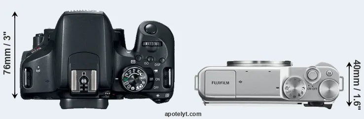 Compare 800D versus X-A10 top