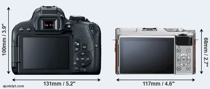 Comparison 800D or X-A5 rear