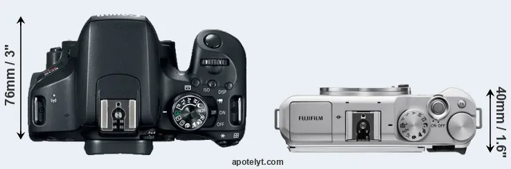 Compare 800D versus X-A5 top