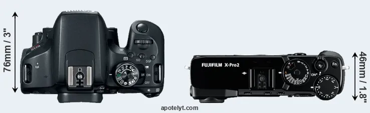 Compare 800D versus X-Pro2 top