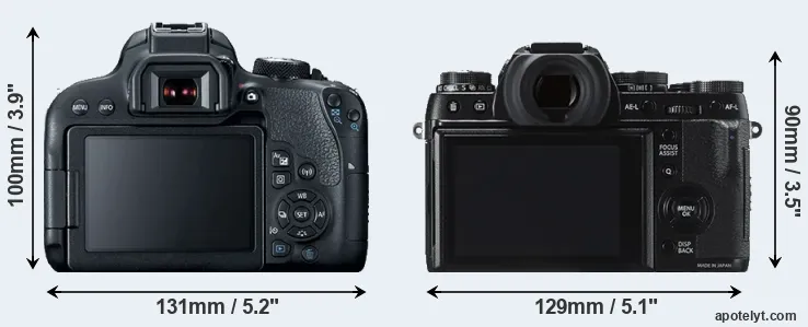 Comparison 800D or X-T1 rear