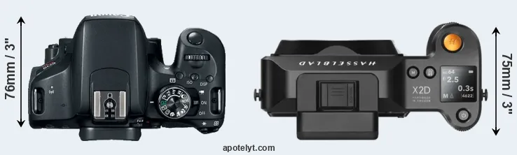 Compare 800D versus X2D 100C top