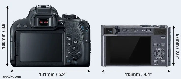 Comparison 800D or C-LUX rear