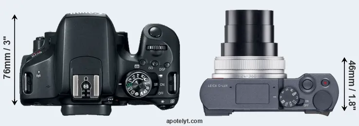 Compare 800D versus C-LUX top