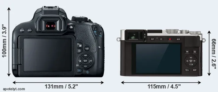 Comparison 800D or D-LUX 7 rear