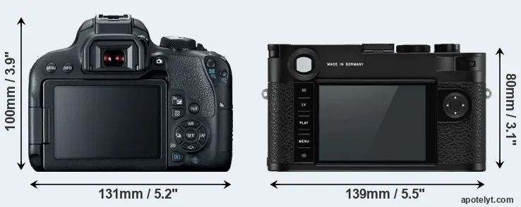 Comparison 800D or M10-P rear