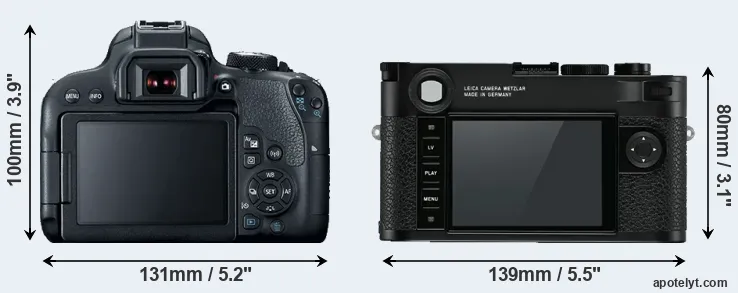 Comparison 800D or M10 rear