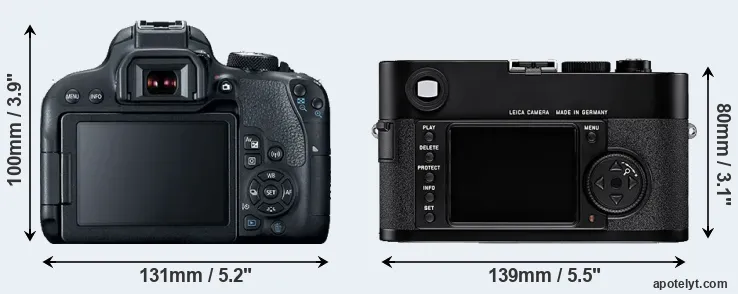 Comparison 800D or M8 rear