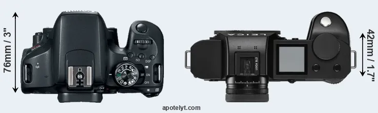 Compare 800D versus Leica SL2 top