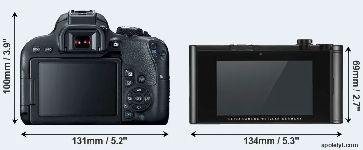 Comparison 800D or TL2 rear
