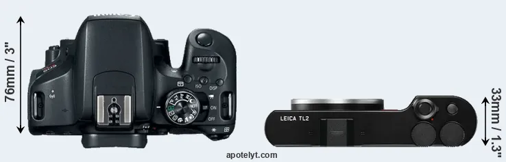 Compare 800D versus TL2 top