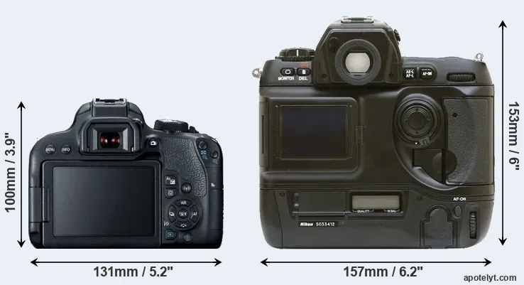 Comparison 800D or D1 rear