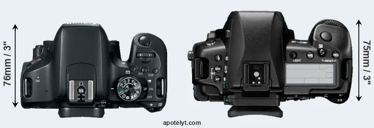 Compare 800D versus E-3 top