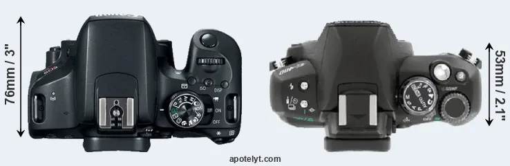 Compare 800D versus E-400 top