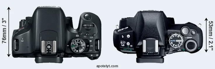 Compare 800D versus E-410 top