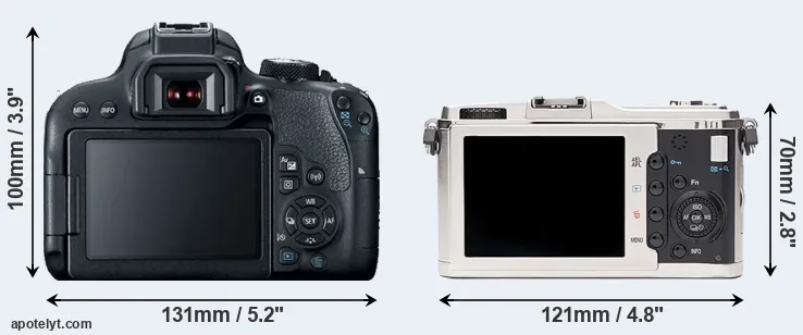 Comparison 800D or E-P1 rear