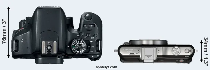 Compare 800D versus E-PM1 top