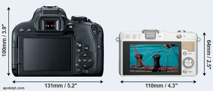 Comparison 800D or E-PM2 rear