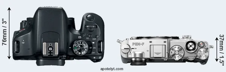 Compare 800D versus PEN-F top