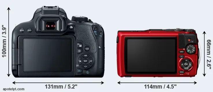 Comparison 800D or TG-7 rear