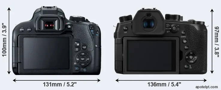 Comparison 800D or FZ1000 II rear