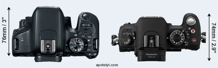 Compare 800D versus G2 top