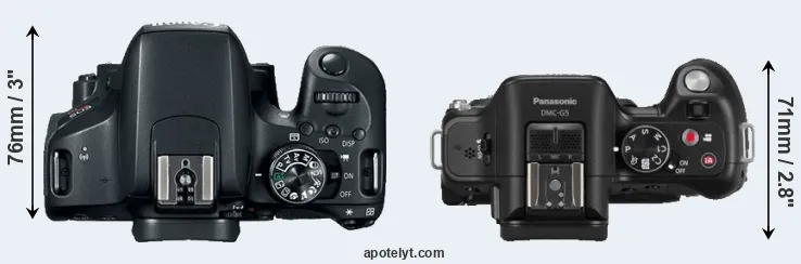 Compare 800D versus G5 top
