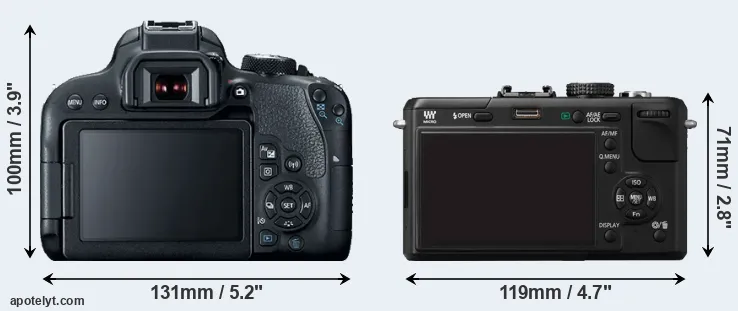 Comparison 800D or GF1 rear