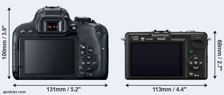 Comparison 800D or GF2 rear