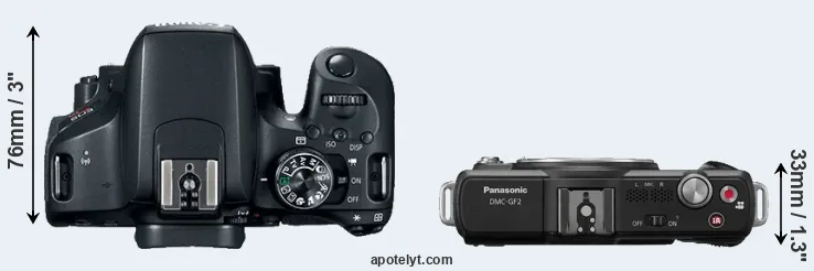 Compare 800D versus GF2 top