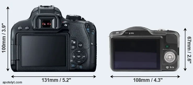 Comparison 800D or GF3 rear