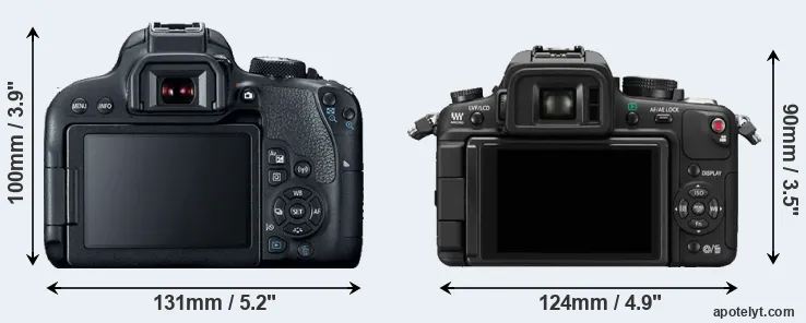 Comparison 800D or GH1 rear