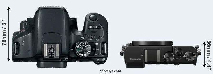 Compare 800D versus GM5 top