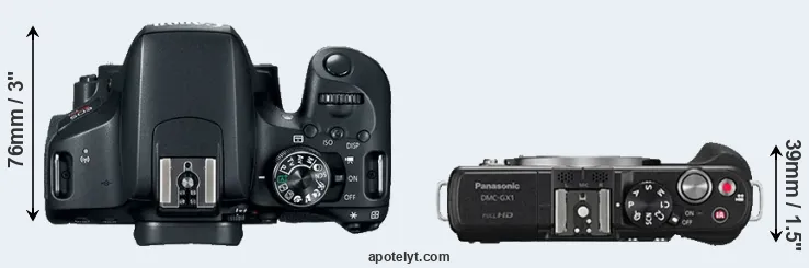 Compare 800D versus GX1 top