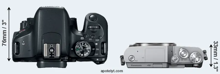Compare 800D versus GX800 top