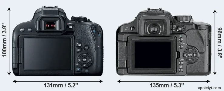 Comparison 800D or L10 rear