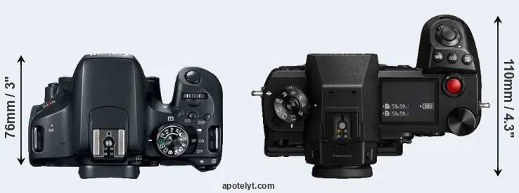 Compare 800D versus S1H top
