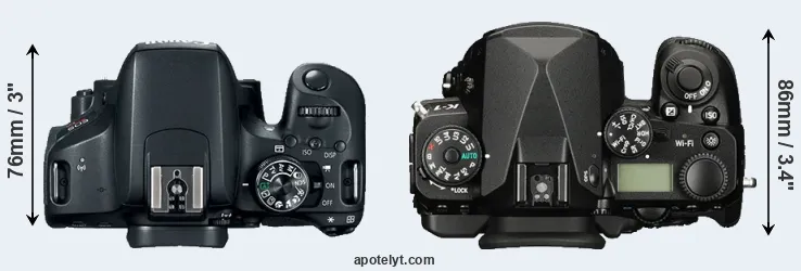 Compare 800D versus K-1 top