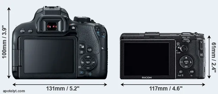 Comparison 800D or GR rear