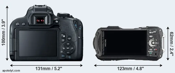 Comparison 800D or WG-60 rear