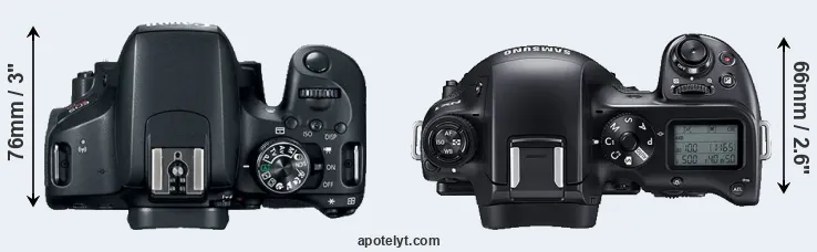 Compare 800D versus NX1 top