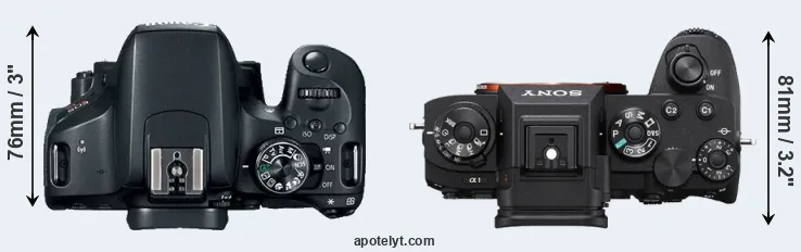Compare 800D versus A1 top