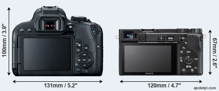 Comparison 800D or A6100 rear