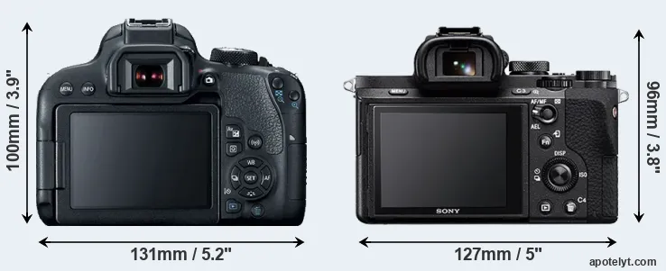 Comparison 800D or A7 II rear