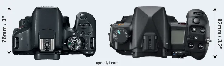 Compare 800D versus A850 top