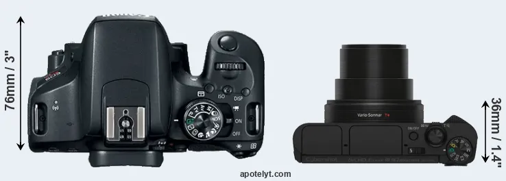 Compare 800D versus HX80 top