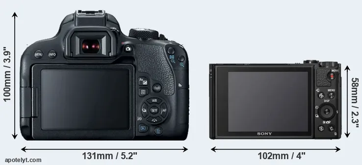 Comparison 800D or HX95 rear